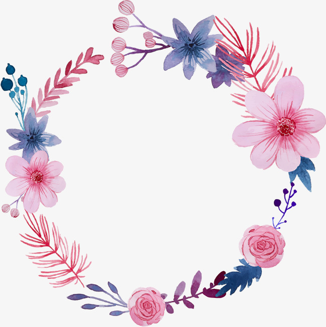 650x652 Beautiful Hand Painted Watercolor Flower Garland Greeting Card - Watercolor Flower Card