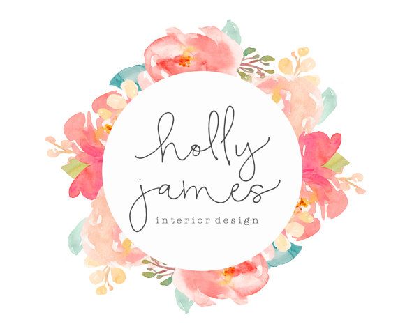 570x475 W O R T H N O T I N G This Design Is A Premade Logo, Therefore - Watercolor Flower Circle