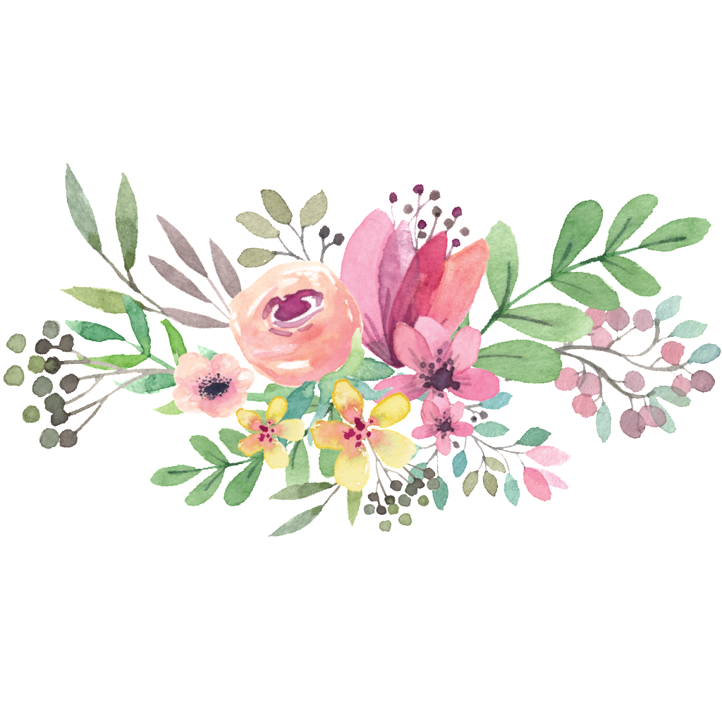 1024x1024 Watercolor Flower Circle Png - Watercolor Flower Circle