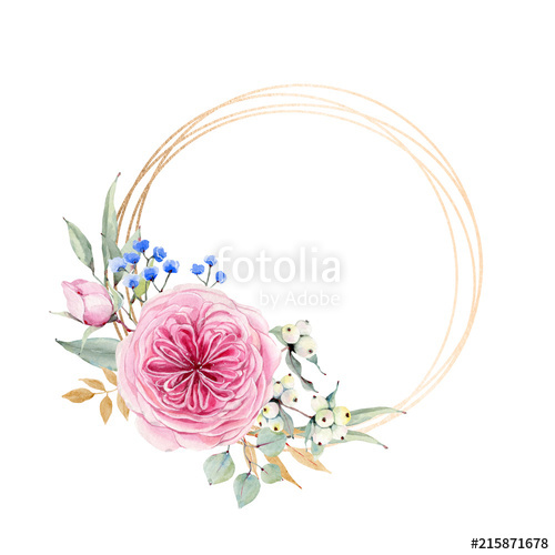 Watercolor Flower Circle at PaintingValley.com | Explore collection of ...