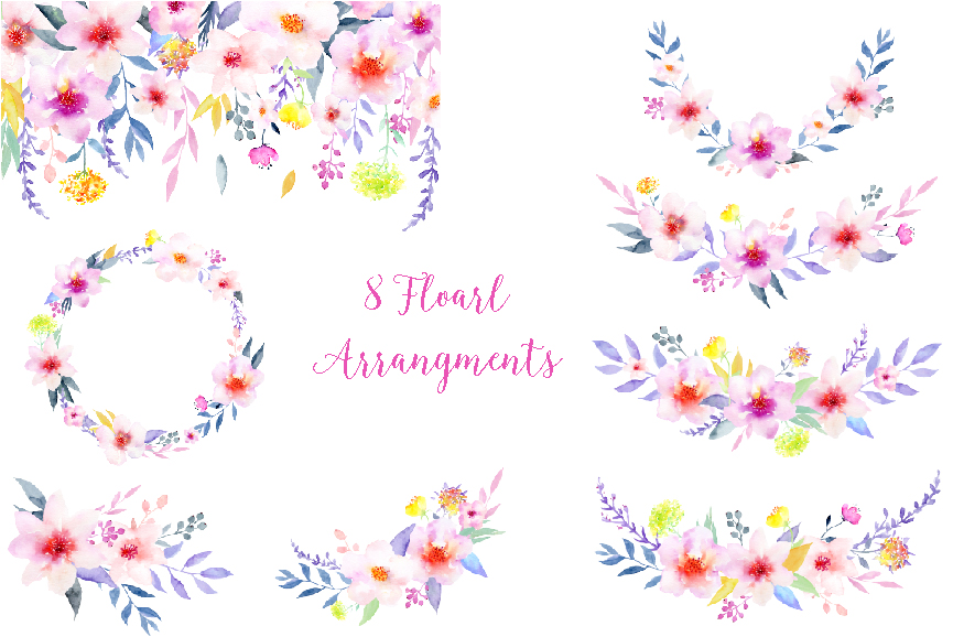 865x578 Watercolor Flower Clipart Elegant By Cornercroft - Watercolor Flower Clipart