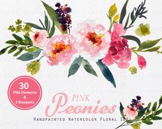 236x188 Free! This Is Set Of 14 High Quality Hand Painted Watercolor - Watercolor Flower Clipart Free