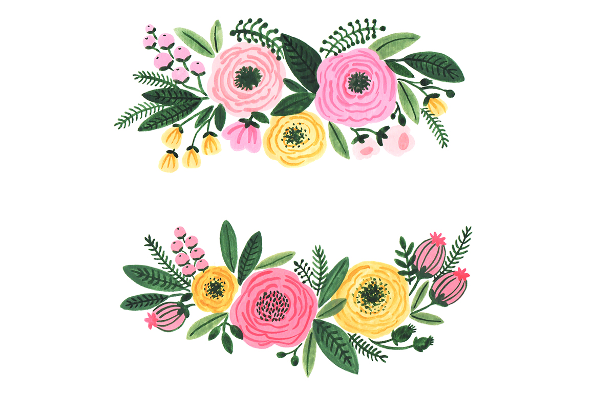 1160x772 Floral Clipart Free Clipart - Watercolor Flower Clipart Free
