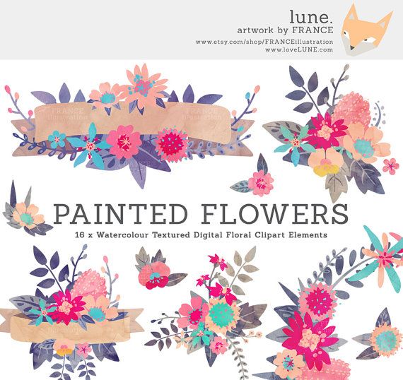 570x538 Water Color Clipart Artwork - Watercolor Flower Clipart Free