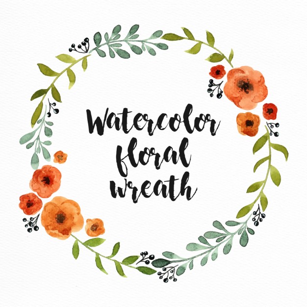 626x626 Wreath Vectors, Photos And Psd Files Free Download - Watercolor Flower Clipart Free