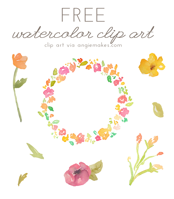 700x800 Angie Makes - Watercolor Flower Clipart Free