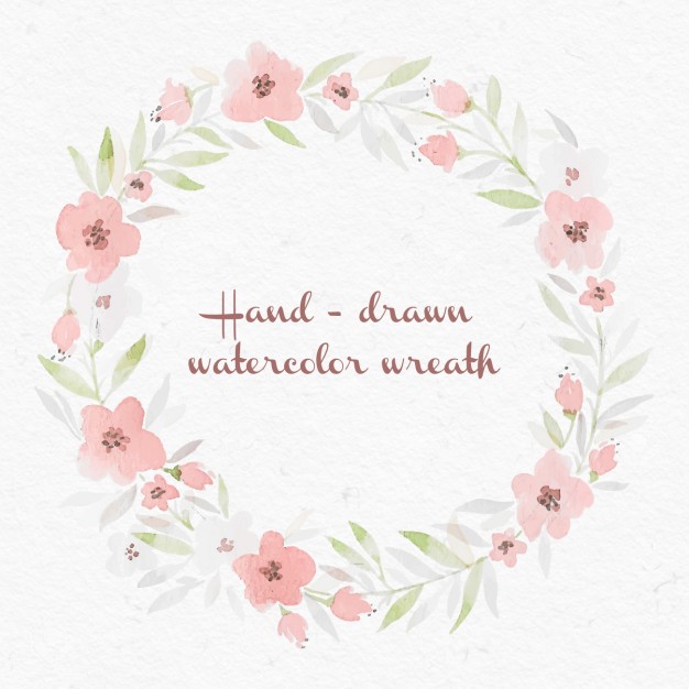 626x626 Watercolor Floral Wreath Vector Free Download - Watercolor Flower Crown