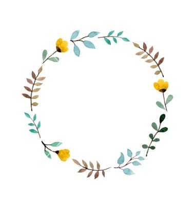 380x400 Floral Frame Vector Watercolor Crown By Sunday Cake On Vectorstock - Watercolor Flower Crown