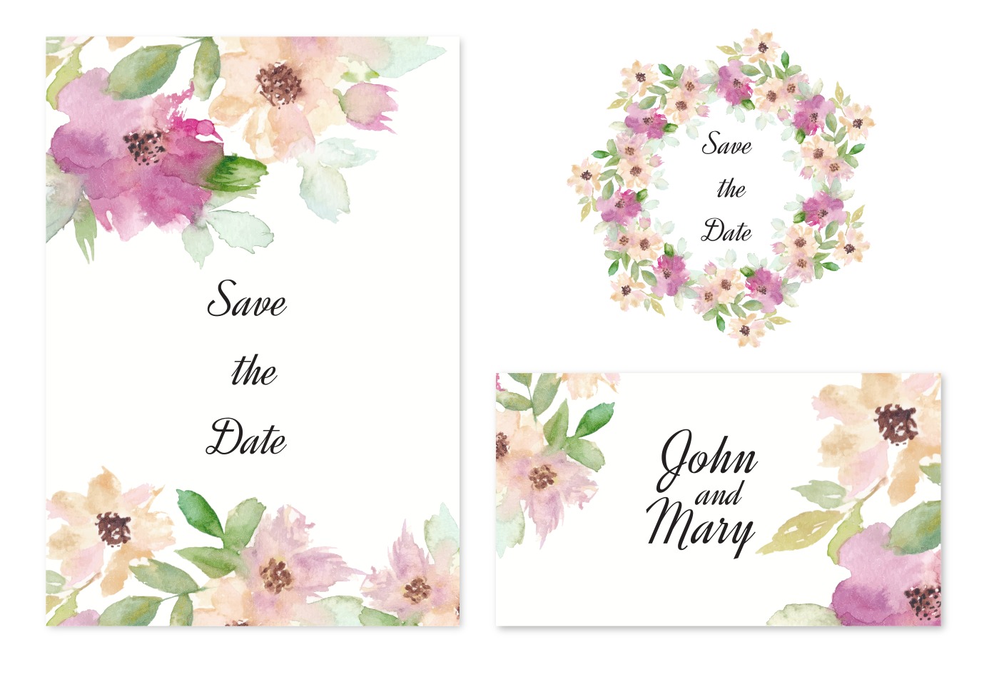 1400x980 Watercolor Flowers Free Vector Art - Watercolor Flower Design