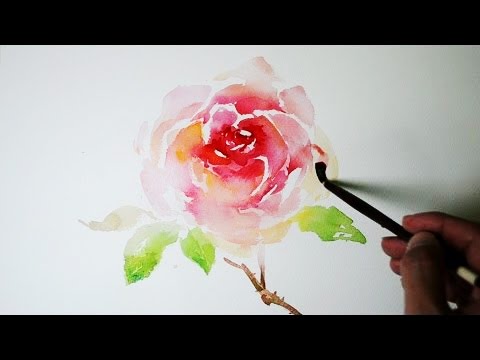 480x360 How To Paint A Rose In Watercolor - Watercolor Flower Drawing
