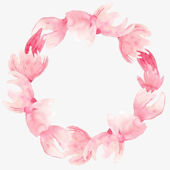650x650 Ring Watercolor Flowers, Watercolor Clipart, Pink Flowers, Drawing - Watercolor Flower Drawing