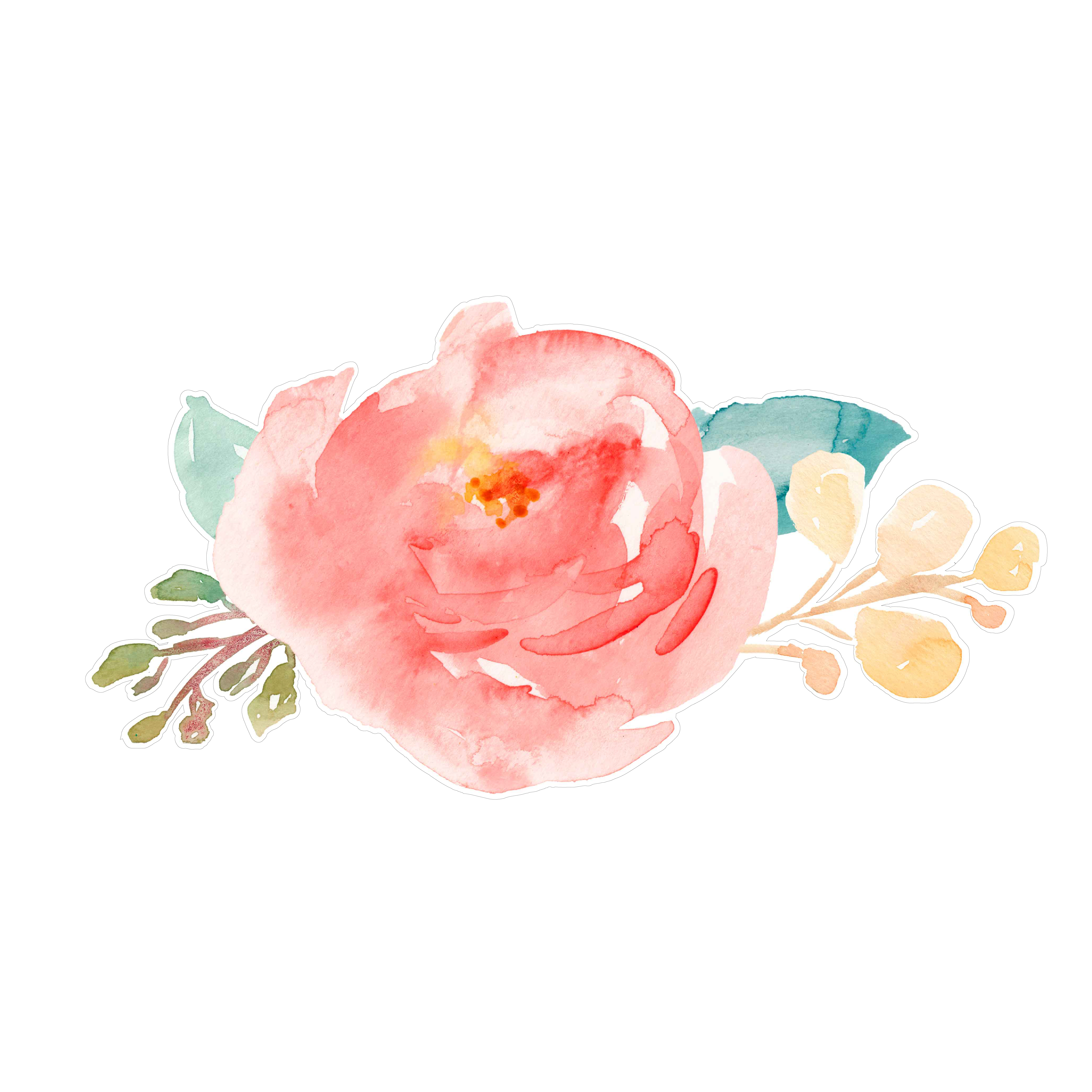 5100x5100 Water Colour Flower Painting Cute Painted Flowers Svg Cut File - Watercolor Flower Drawing