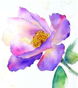 266x300 Watercolor Flower Group Of 6 Photographyposterssayings - Watercolor Flower Drawing