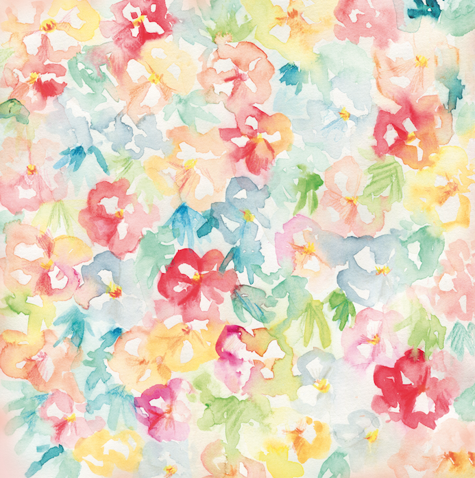 693x696 Tropical Watercolor Floral Fancy Fabric Amp Props - Watercolor Flower Fabric