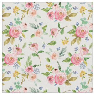 307x307 Watercolor Floral Fabric Zazzle.ca - Watercolor Flower Fabric