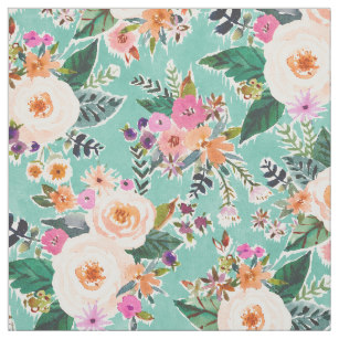 307x307 Watercolor Floral Fabric - Watercolor Flower Fabric