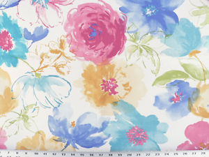 Watercolor Flower Fabric at PaintingValley.com | Explore collection of ...