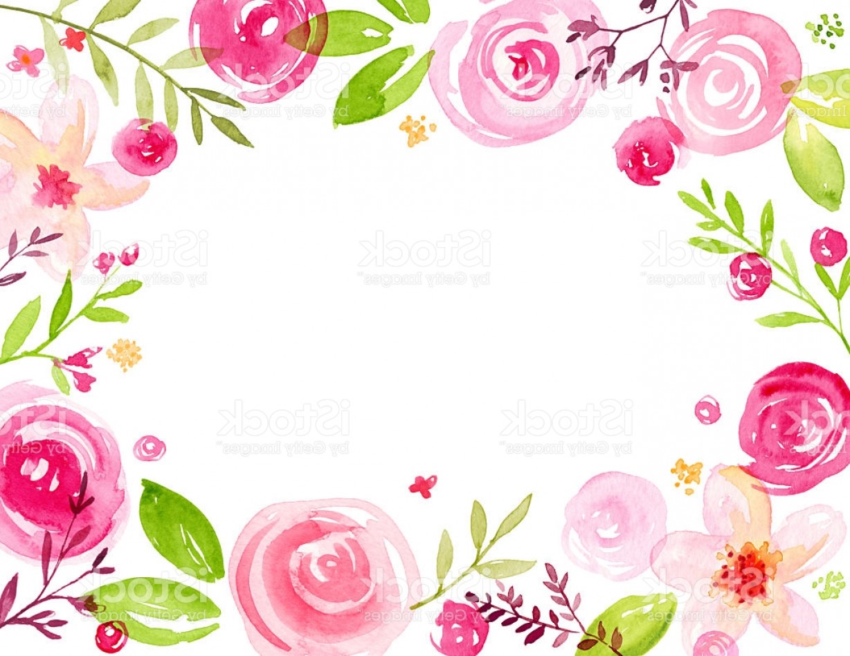 1228x949 Modern Hand Painted Watercolor Flower Frame Gm Shopatcloth - Watercolor Flower Frame