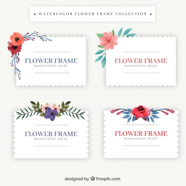 626x626 Download Vector - Watercolor Flower Frame