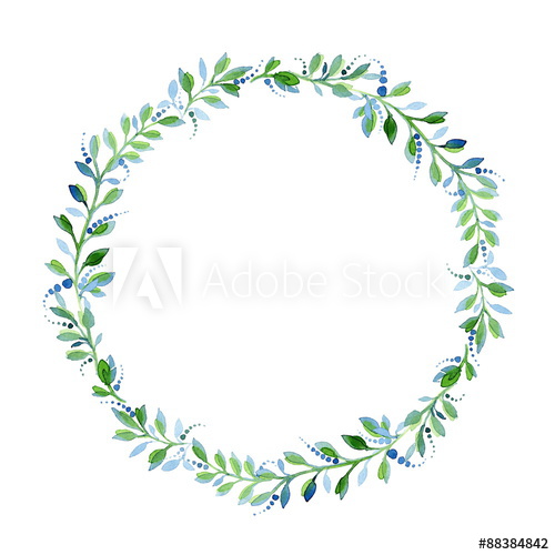 500x500 Watercolor Floral Frame - Watercolor Flower Frame