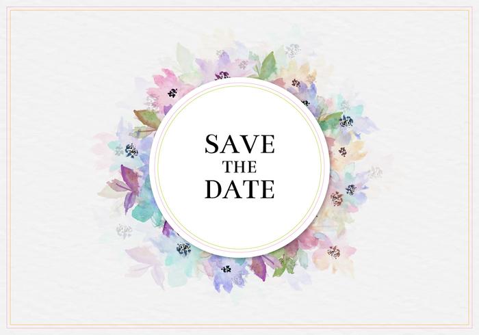 700x490 Free Vector Save The Date Watercolor Floral Frame - Watercolor Flower Frame