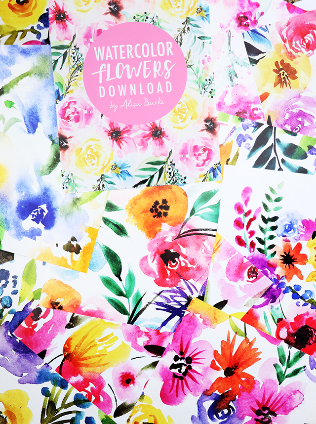 640x858 Alisaburke Watercolor Flowers Download For You! - Watercolor Flower Free Download