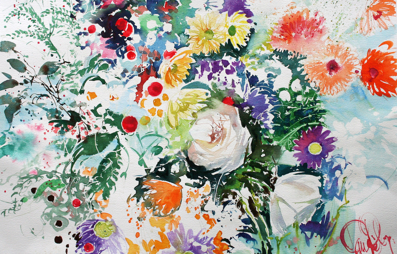 1280x820 Single Event Pagecoombe Farm Studios - Watercolor Flower Garden