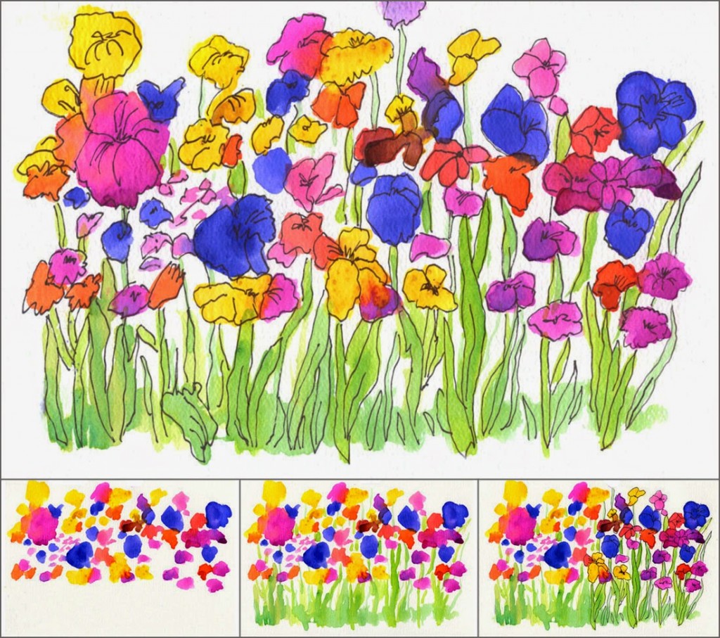 1024x907 Watercolor Flower Garden Art Projects For Kids - Watercolor Flower Garden