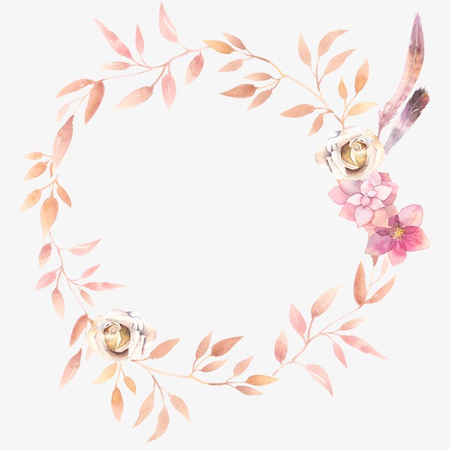 650x650 Hand Painted Watercolor Flower Garland, Watercolor Clipart, Flower - Watercolor Flower Garland