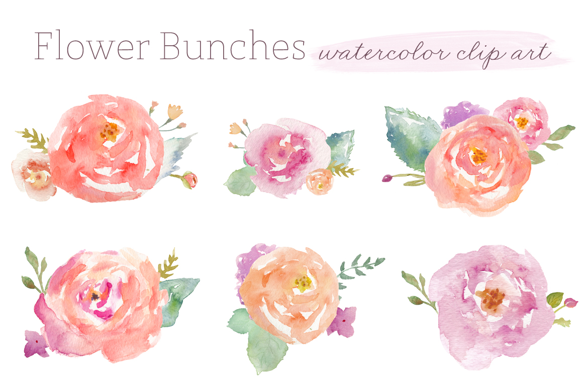 1160x772 Pink Flower Clipart Flower Garland - Watercolor Flower Garland
