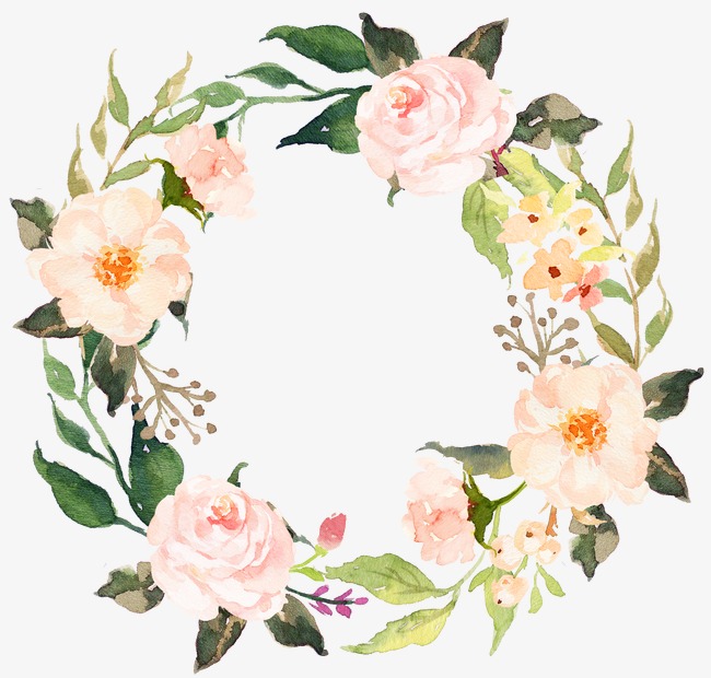 650x620 Sen Department Of Pink Flowers Garland, Flowers, Watercolor Wreath - Watercolor Flower Garland