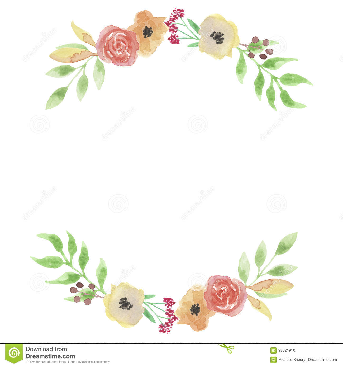 1300x1390 Summer Wreath Clipart Amp Summer Wreath Clip Art Images - Watercolor Flower Garland