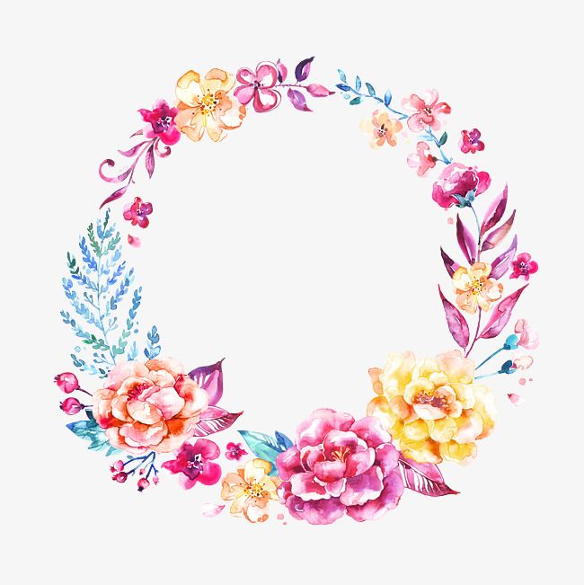 650x651 Beautiful Hand Painted Watercolor Flower Garland Flower - Watercolor Flower Garland