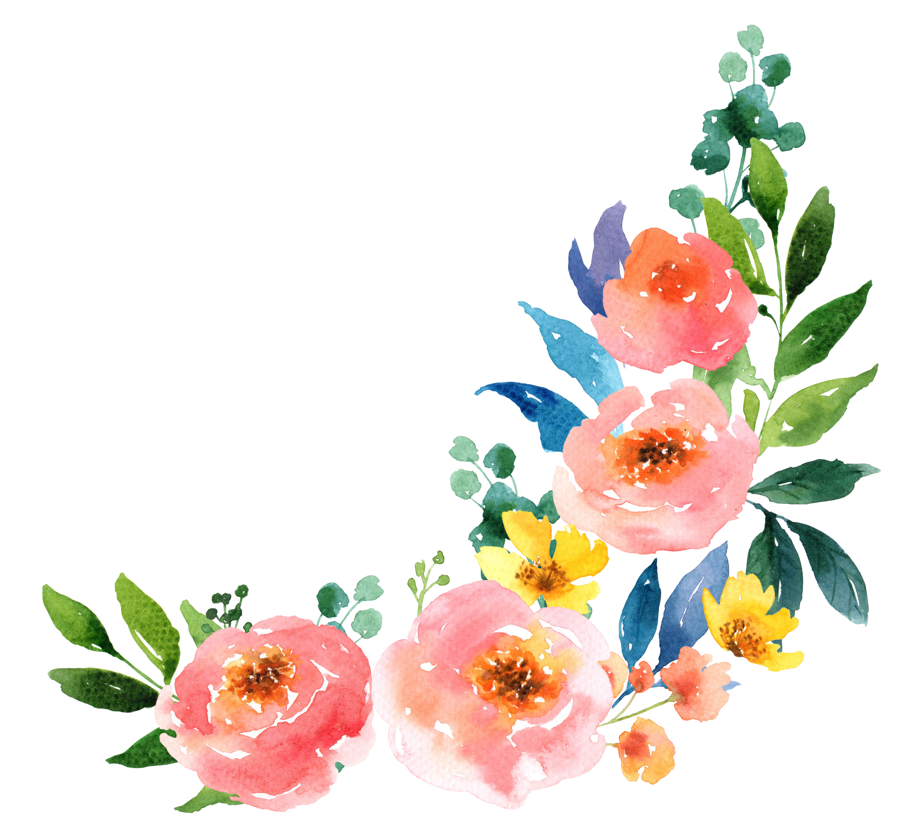 3000x2800 Paper Watercolour Flowers Watercolor Painting - Watercolor Flower Images