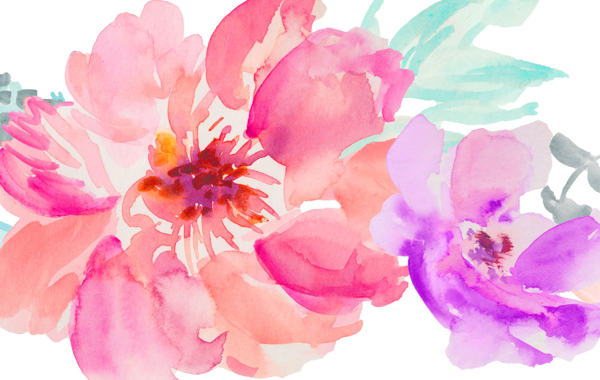 1200x761 48 Hand Painted Watercolor Flowers For Premium Members - Watercolor Flower Images