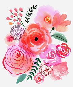 236x280 881 Best Floral Watercolor Images In 2018 Flower - Watercolor Flower Images