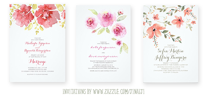 678x328 Cute Watercolor Flowers Wedding Invitations Need Wedding Idea - Watercolor Flower Invitation