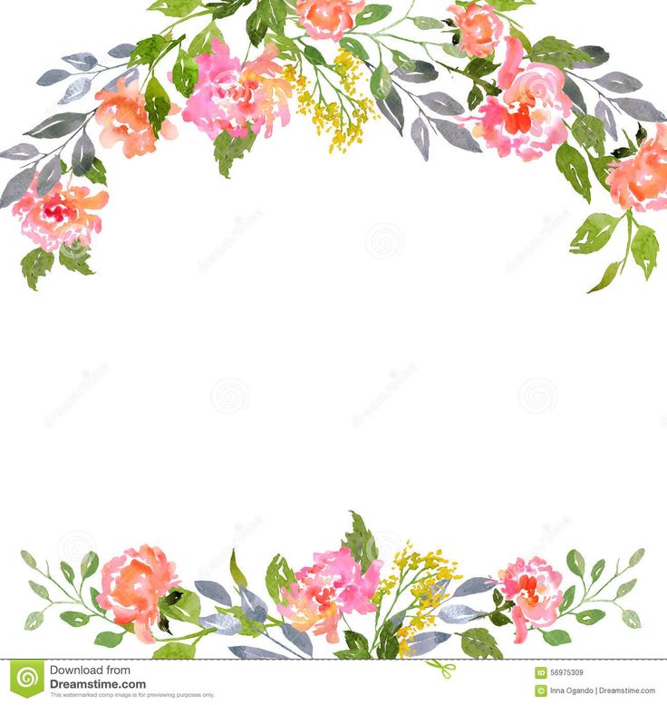 736x777 Watercolor Floral Card Template - Watercolor Flower Invitation
