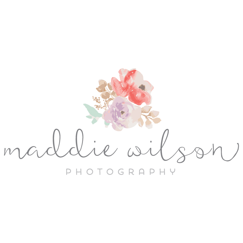 800x800 Watercolor Floral Logo - Watercolor Flower Logo