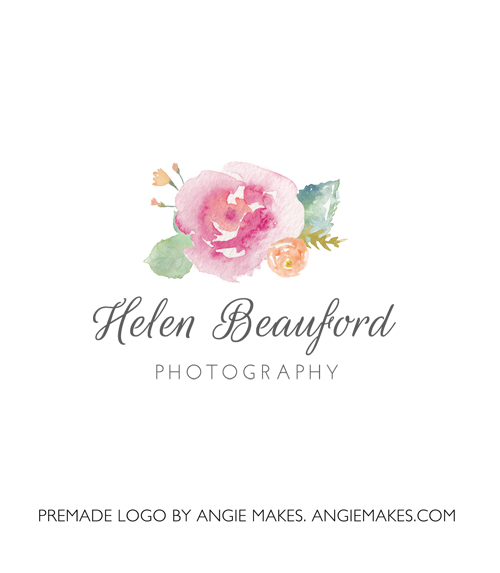 500x573 Watercolor Flower Logo - Watercolor Flower Logo