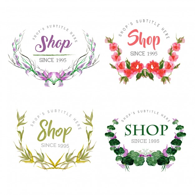 Watercolor Flower Logo at PaintingValley.com | Explore collection of ...