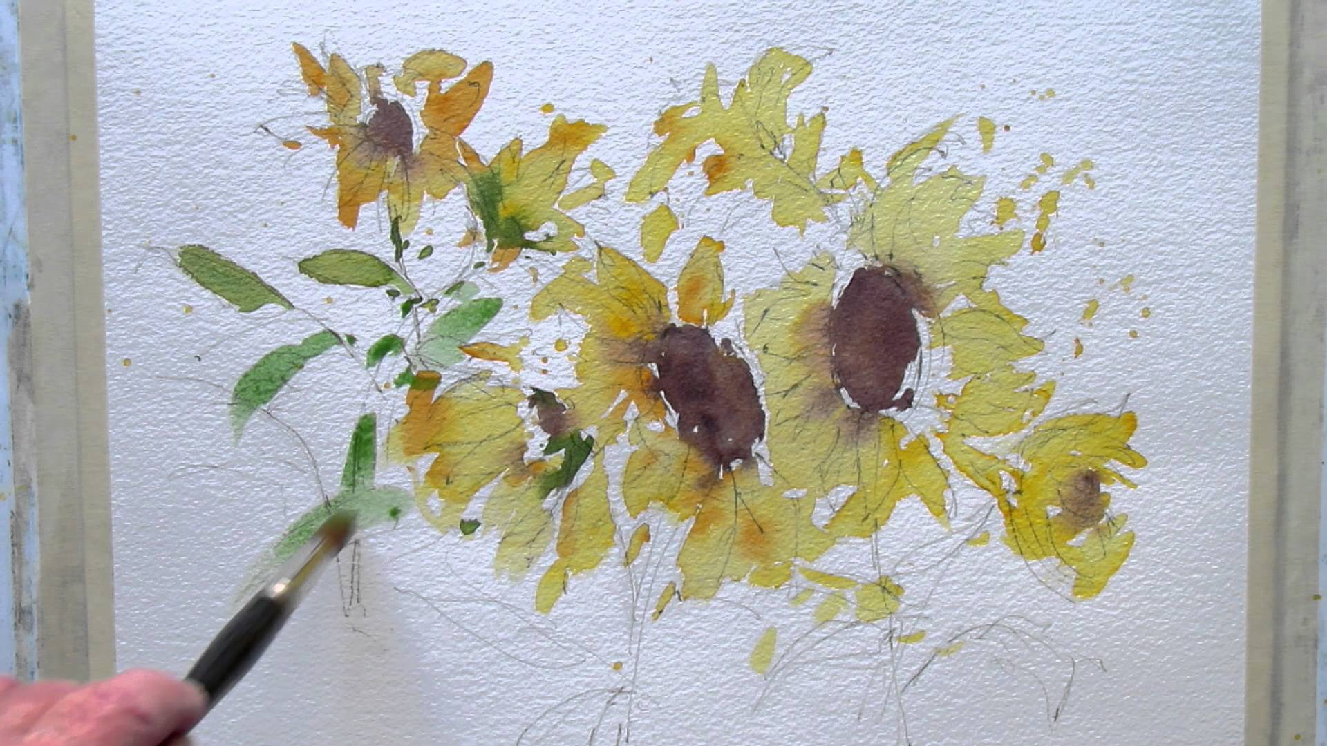 1920x1080 Loose Watercolor Flowers - Watercolor Flower Paintings For Sale