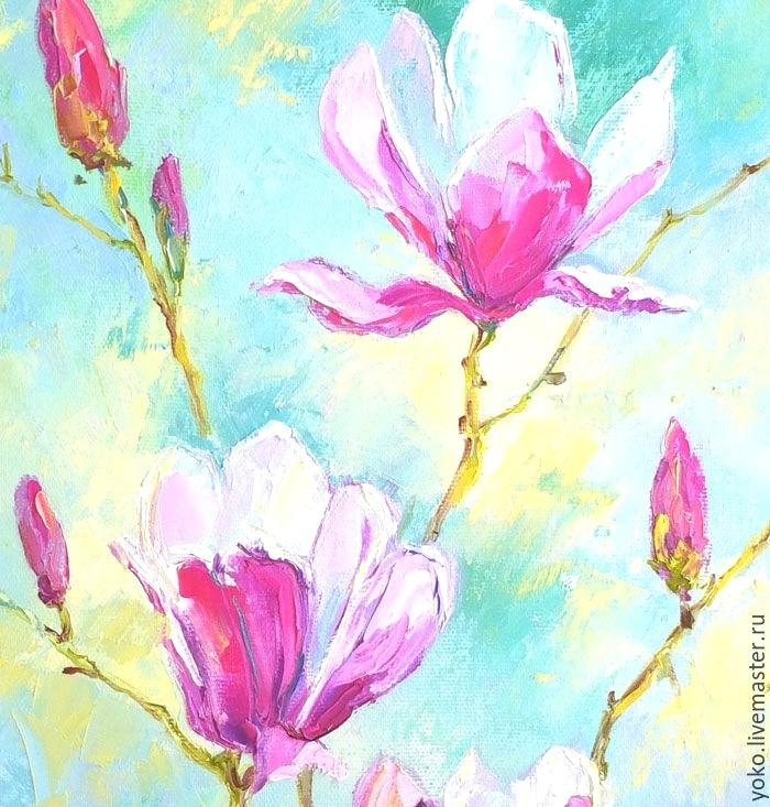 700x733 Magnolia Flower Painting Magnolia Flower Paintings For Living Room - Watercolor Flower Paintings For Sale