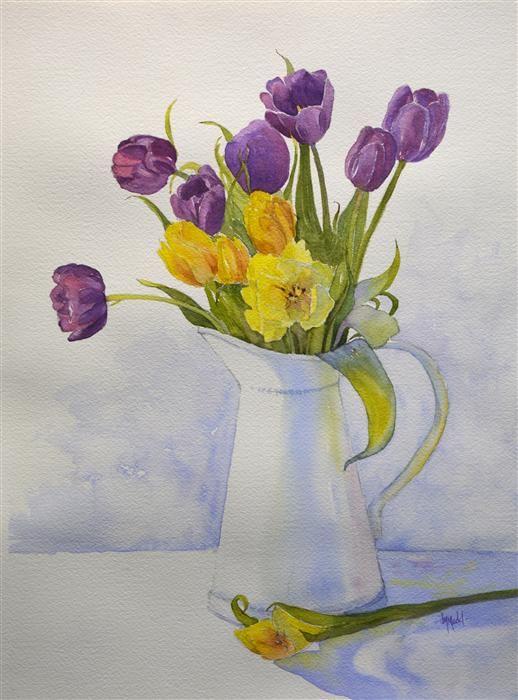 518x700 Original Art For Sale - Watercolor Flower Paintings For Sale