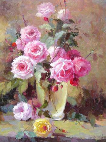 350x466 Flower Oil Painting Still Life Watercolor Paintings For Sale Oil - Watercolor Flower Paintings For Sale