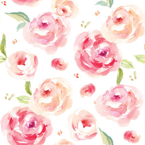 300x300 Silhouette Design Store - Watercolor Flower Pattern