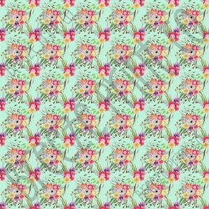 300x300 Watercolor Floral Craft Patterned Vinyl Sheet - Watercolor Flower Pattern