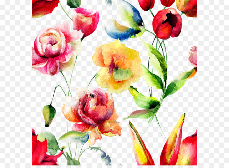 900x660 Flower Watercolor Painting Floral Design Petal Pattern - Watercolor Flower Pattern