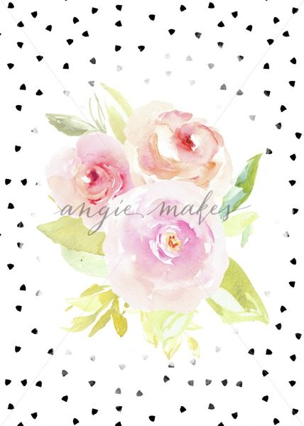 428x600 Watercolor Flower Printable - Watercolor Flower Printables