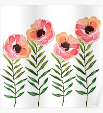 210x230 Flowers Posters Redbubble - Watercolor Flower Prints